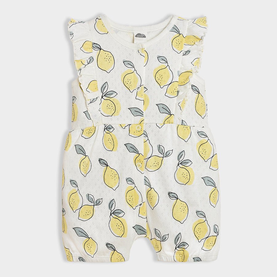 Happy Summer Izzy Lemon Print Romper Romper 2