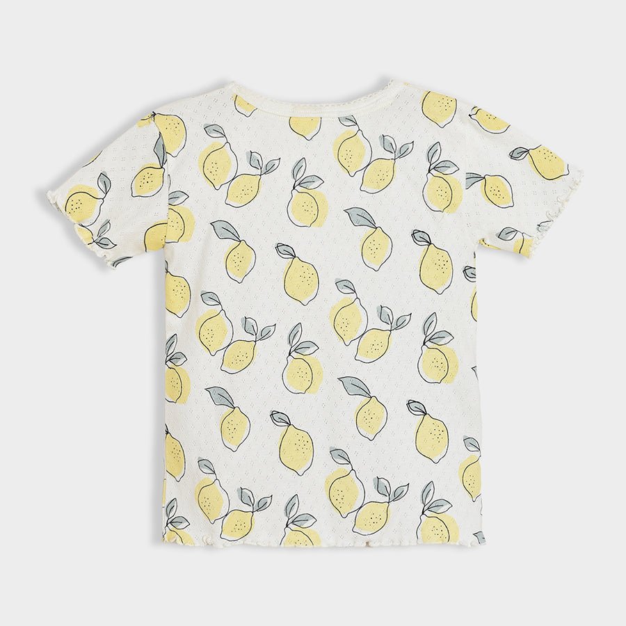 Happy Summer Lemon Printed T-Shirt Half Sleeve T-Shirt 3