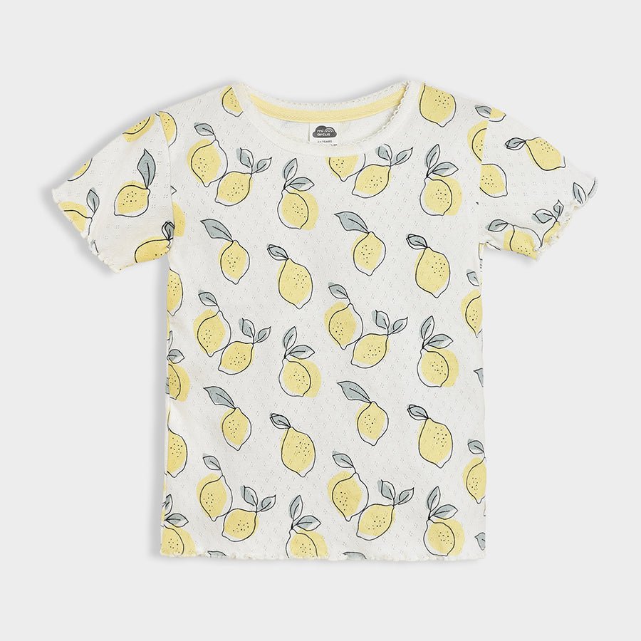 Happy Summer Lemon Printed T-Shirt Half Sleeve T-Shirt 2