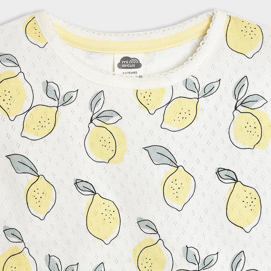 Happy Summer Lemon Printed T-Shirt Half Sleeve T-Shirt 4