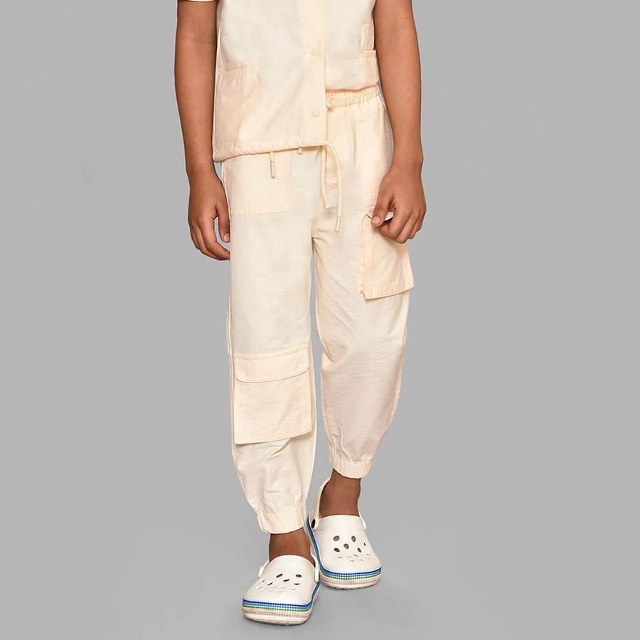 Happy Summer Solid Cream Jogger Jogger 2