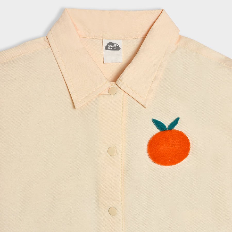 Happy Summer Vanilla Printed & Patch Work Shirt Shirt 4