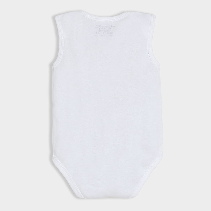 Happy Summer white Bodysuit Pack of 3 Bodysuit 3