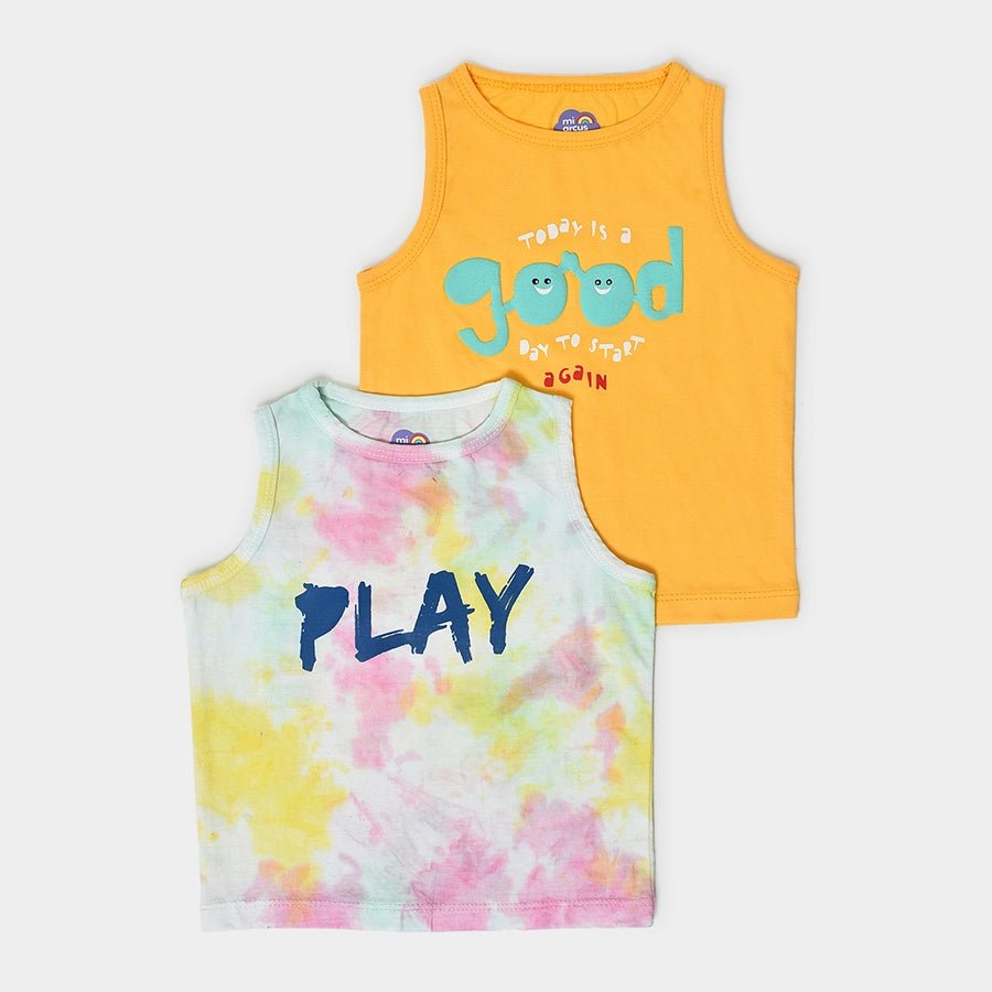 Kids Printed Vest - Pack of 2 Vest 1