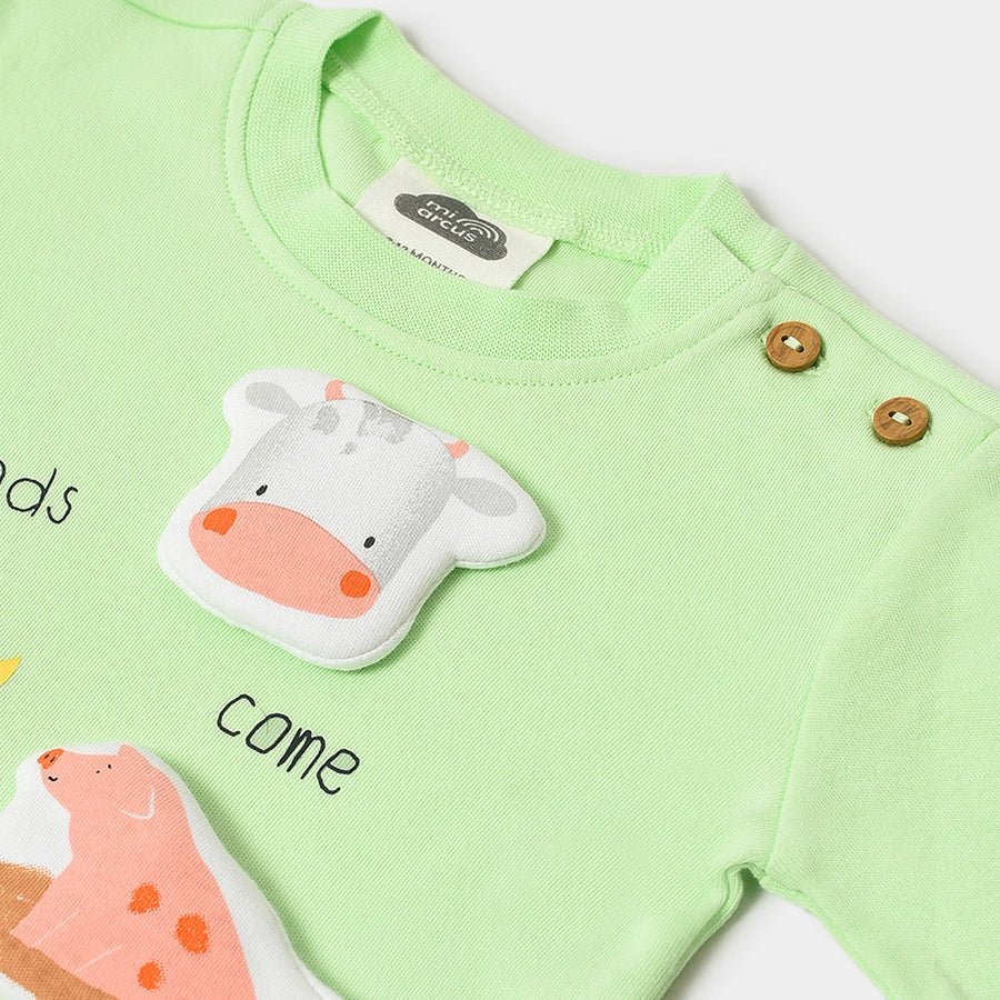 Kids Sweatshirt & Pyjama Set - Green Top Bottom Set 5