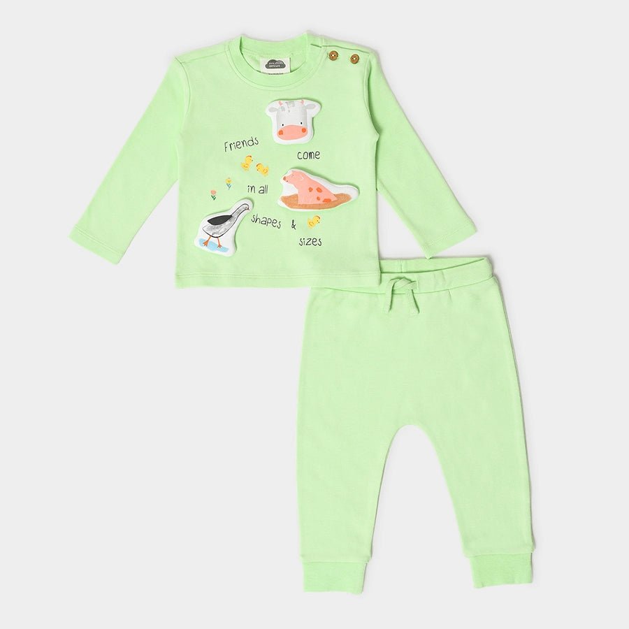 Kids Sweatshirt & Pyjama Set - Green Top Bottom Set 2