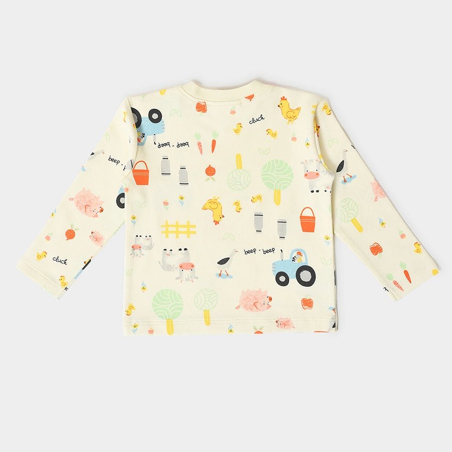 Kids Sweatshirt & Pyjama Set - White Top Bottom Set 8