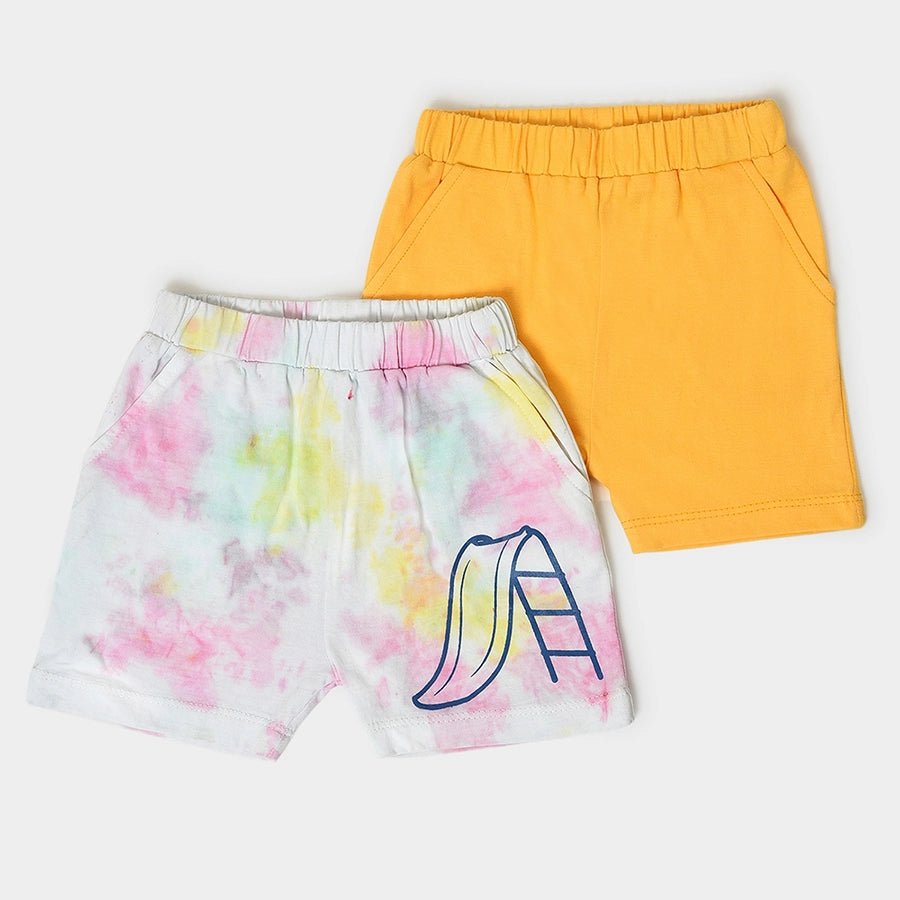 Kids Tie & Dyed Shorts - Pack of 2 Shorts 1