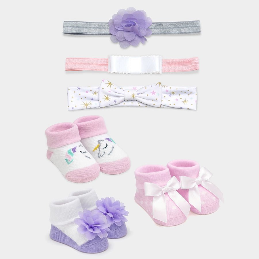 Luxe Blossom Headband & Socks Set Pack of 3 Headband & Socks 1