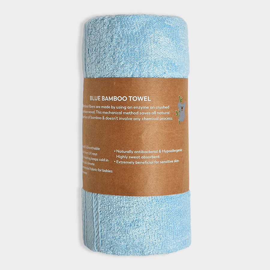 Luxe Blue Terry Bamboo Towel Towel 3