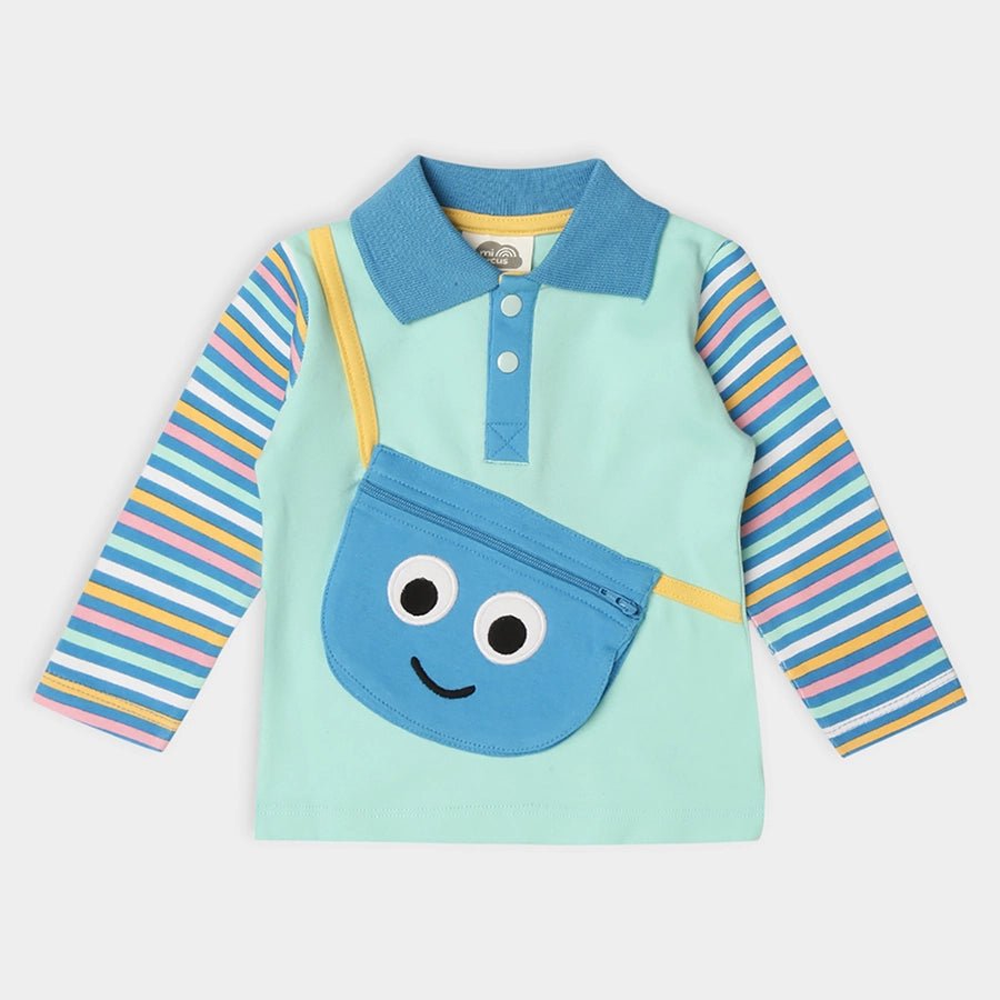 Malibu Full Sleeve Tee with Attached Smiley Bag Full Sleeve T-Shirt 1