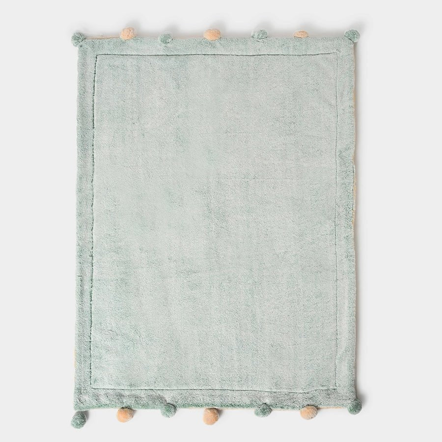 Misty Blonde Peach & Green Reversible Blanket Blanket 3