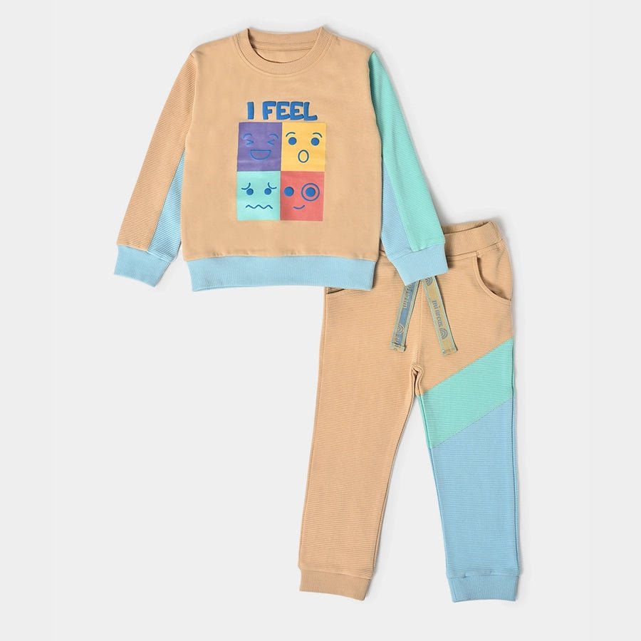 Misty Brown Colorblock Sweatshirt & Pajama Set Sweatshirt Set 1