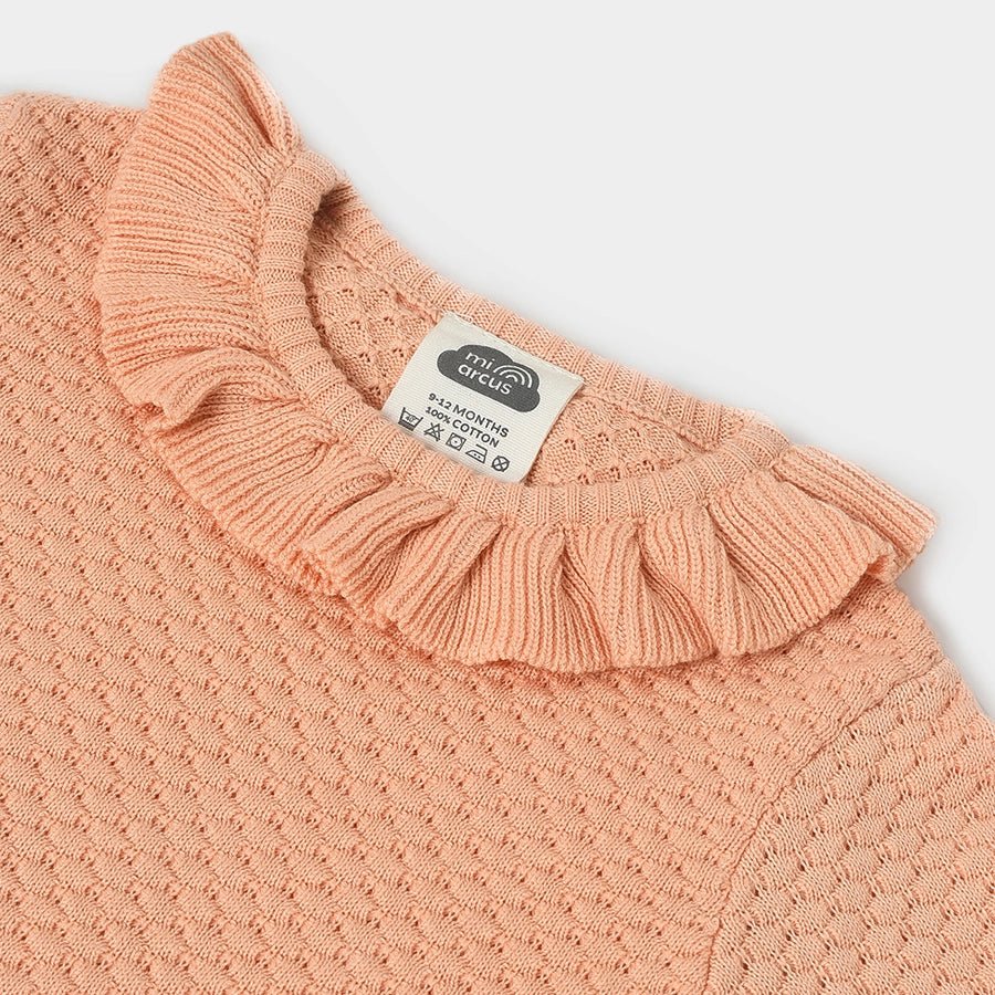 Misty Coral Knitted Jumper Set Top Bottom Set 6