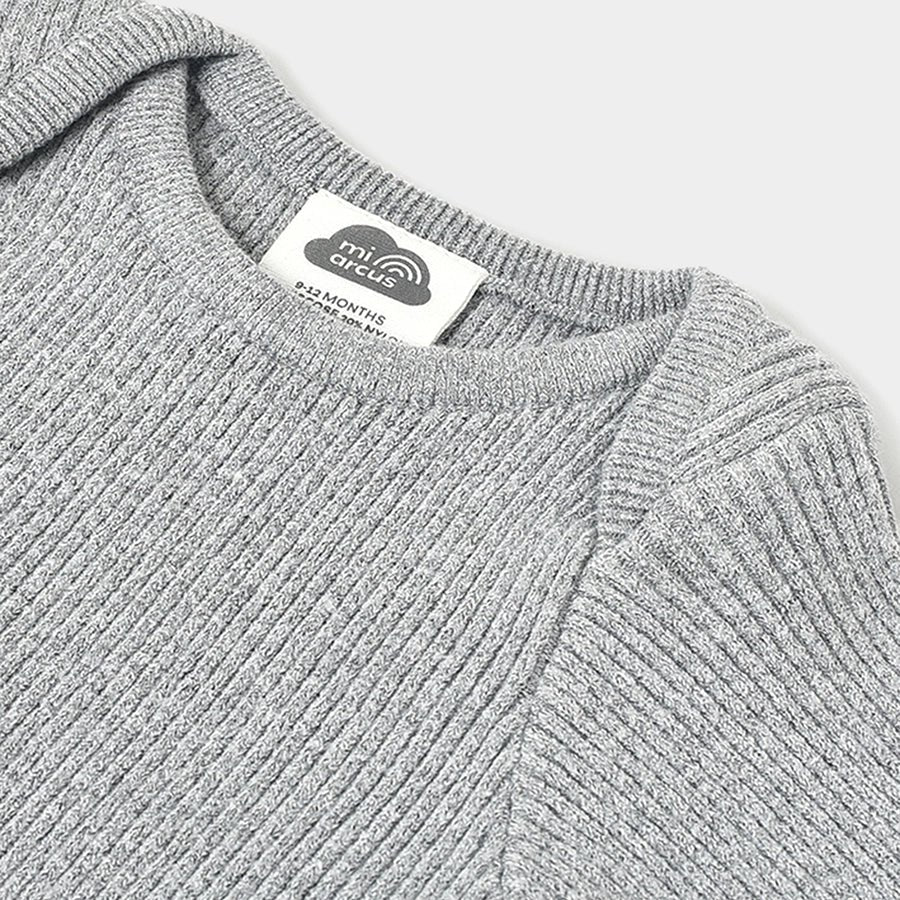 Misty Full Sleeve Knitted Thermal Grey Top Thermals 6