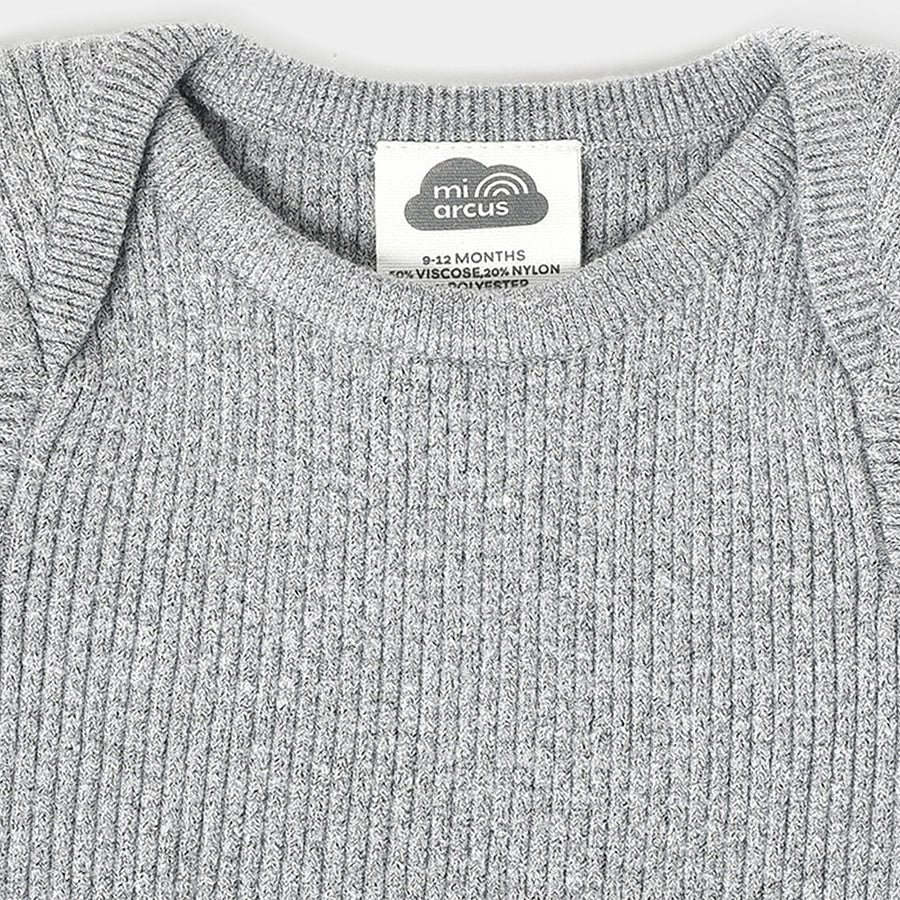 Misty Full Sleeve Knitted Thermal Grey Top Thermals 5