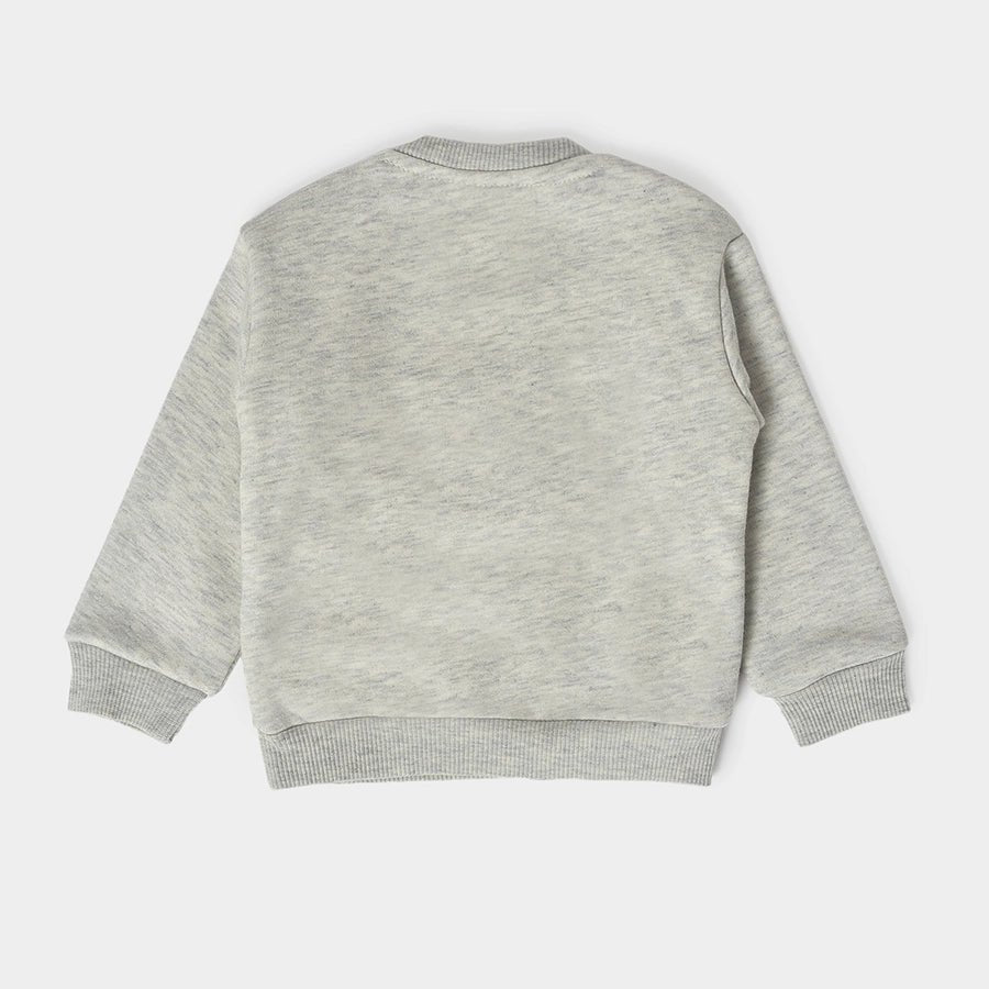 Misty Grey Knitted Sweatshirt for Kids Sweatshirt 3