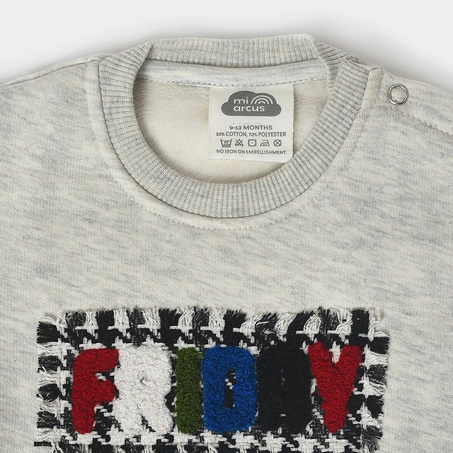 Misty Grey Knitted Sweatshirt for Kids Sweatshirt 4