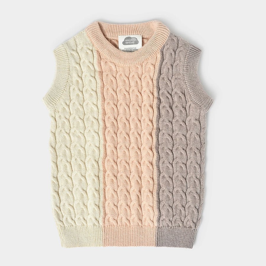 Misty Knitted Cream Sleeveless Sweater Sweater 6