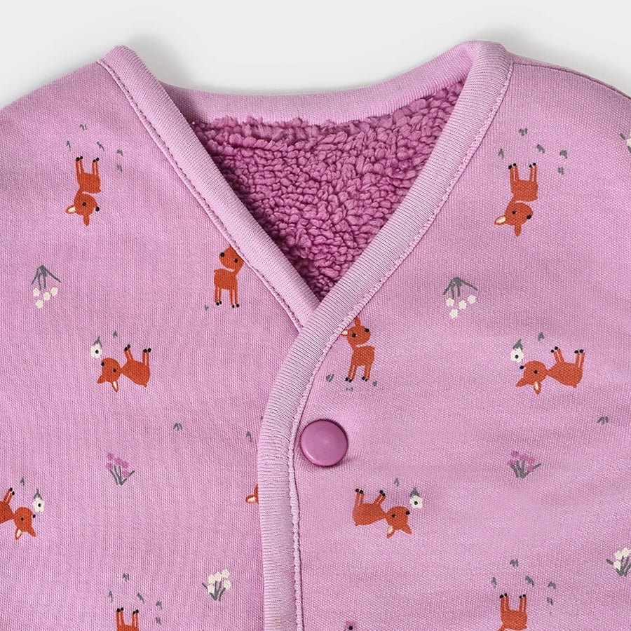 Misty Mulberry Reversible Jacket Pink Reversible Jacket Half Sleeves 4