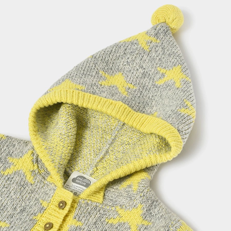 Misty Printed Yellow Hooded Sweater Hoodies 5