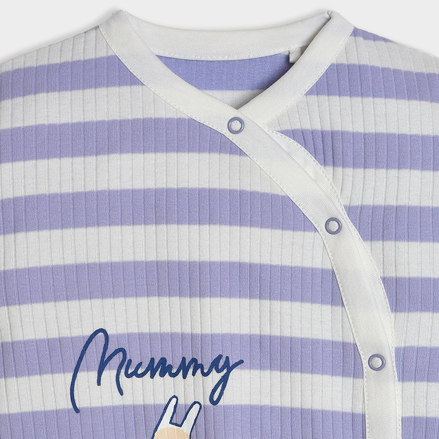 Mummy & Me Lilac Striper Sleep Suit Sleep Suit 4