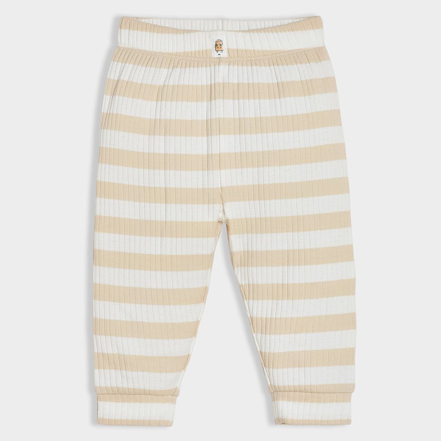 Mummy & Me Pastel Striper Pyajama Beige Pyjama 2