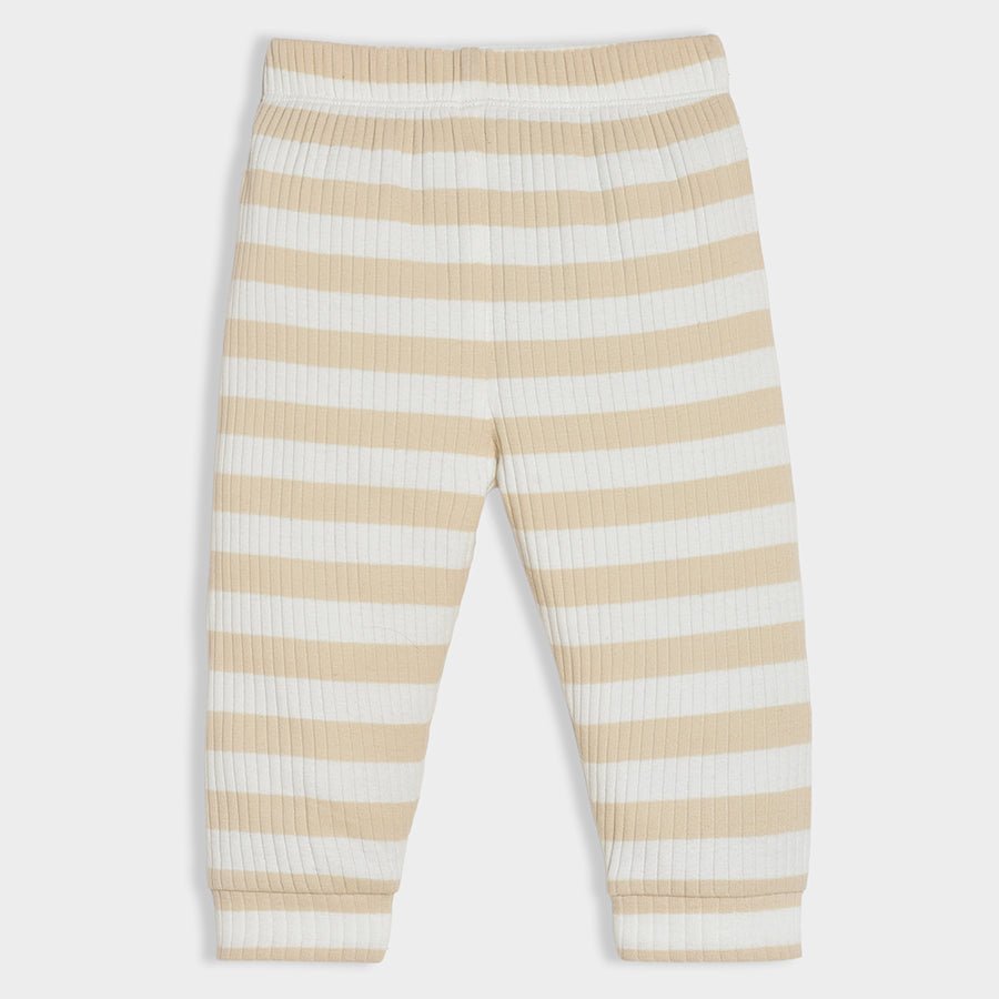 Mummy & Me Pastel Striper Pyajama Beige Pyjama 3