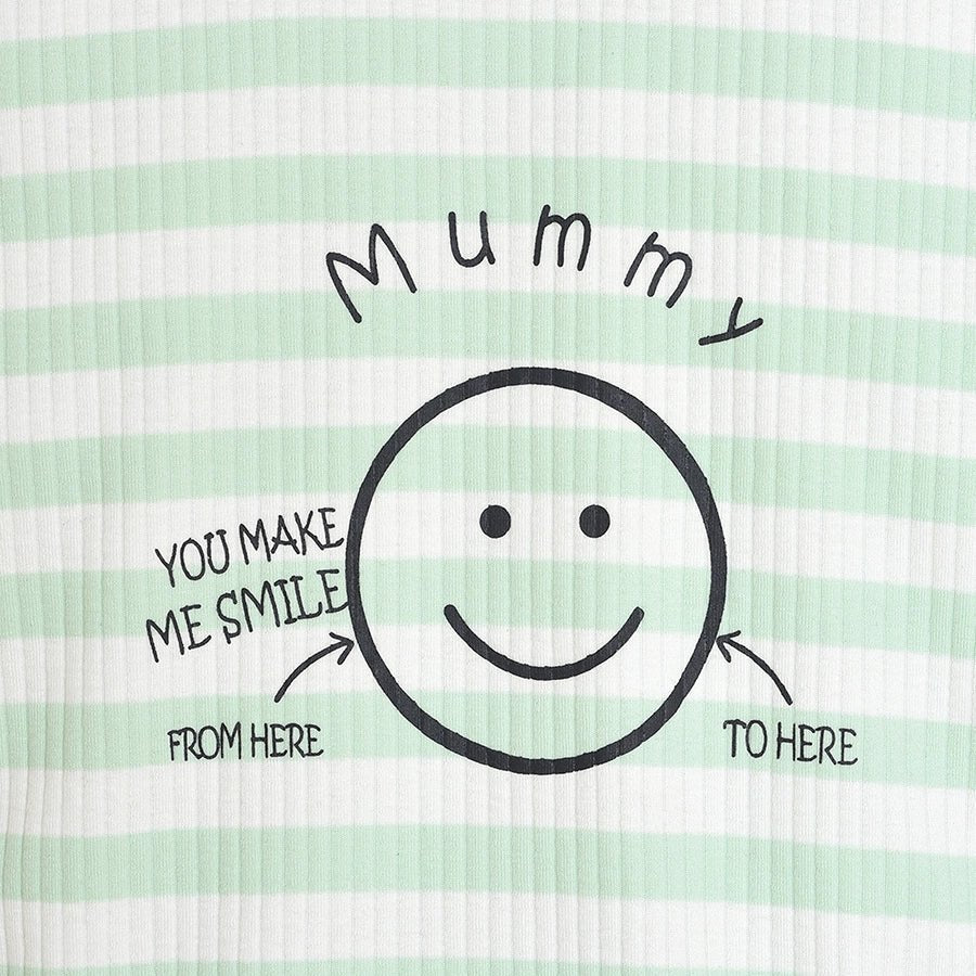 Mummy & Me Smile Striper T-Shirt Half Sleeve T-Shirt 5