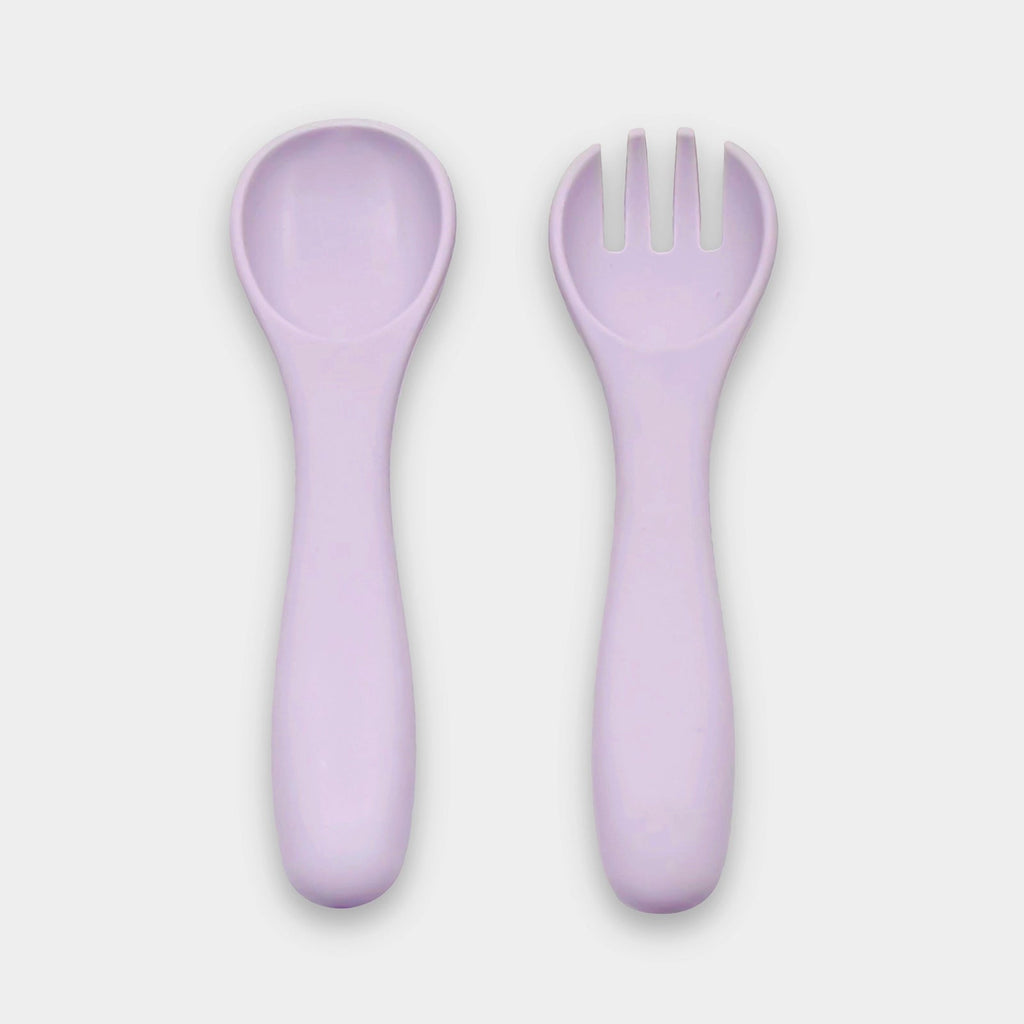 Mummy+Me Zody Silicon Plate, Spoon & Fork Set Dinner Set 5