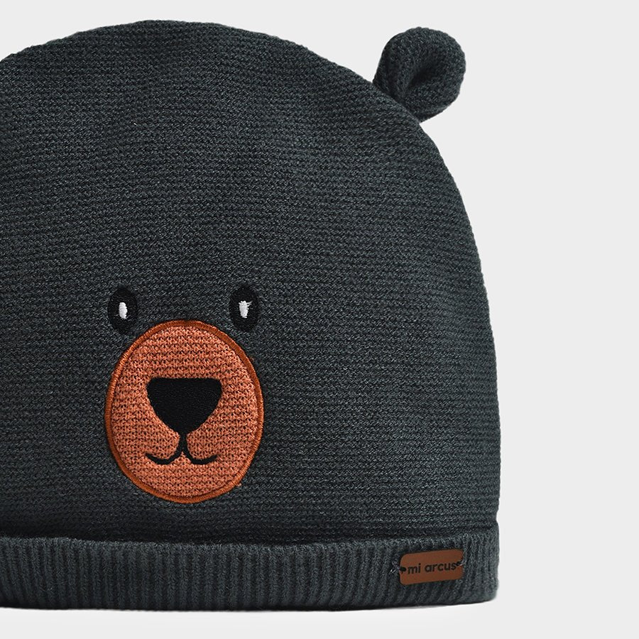 Mi Arcus - Neutral Love Bear Knitted Cap Set - Caps, Gloves & Muffler