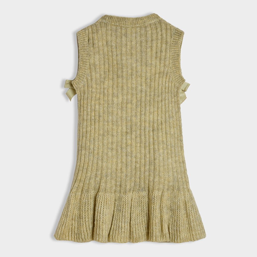 Neutral Love Benat Knitted Dress Frock 3