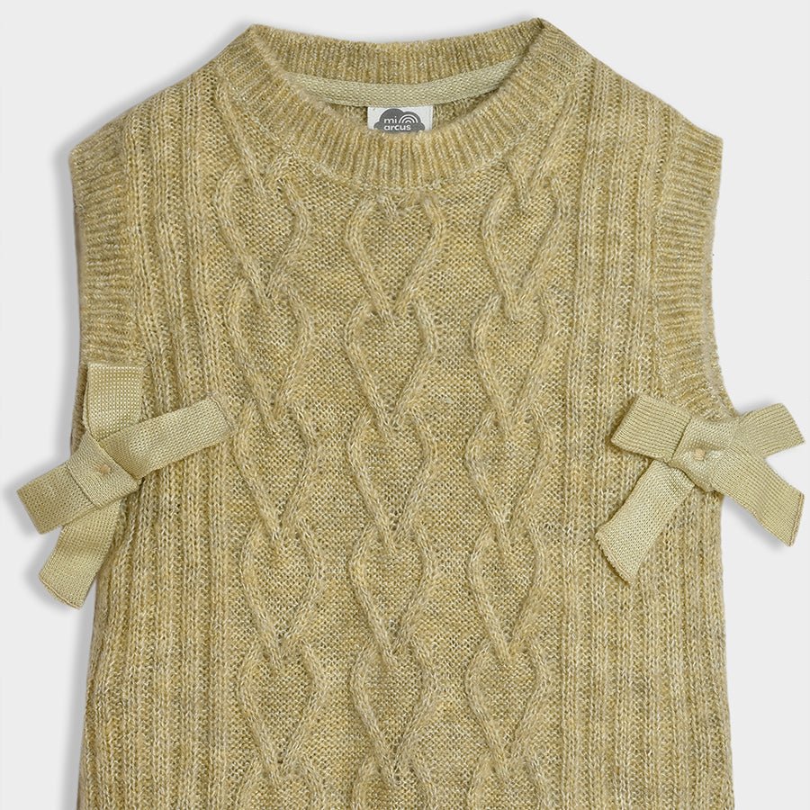 Neutral Love Benat Knitted Dress Frock 4