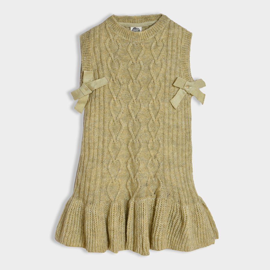 Neutral Love Benat Knitted Dress Frock 1