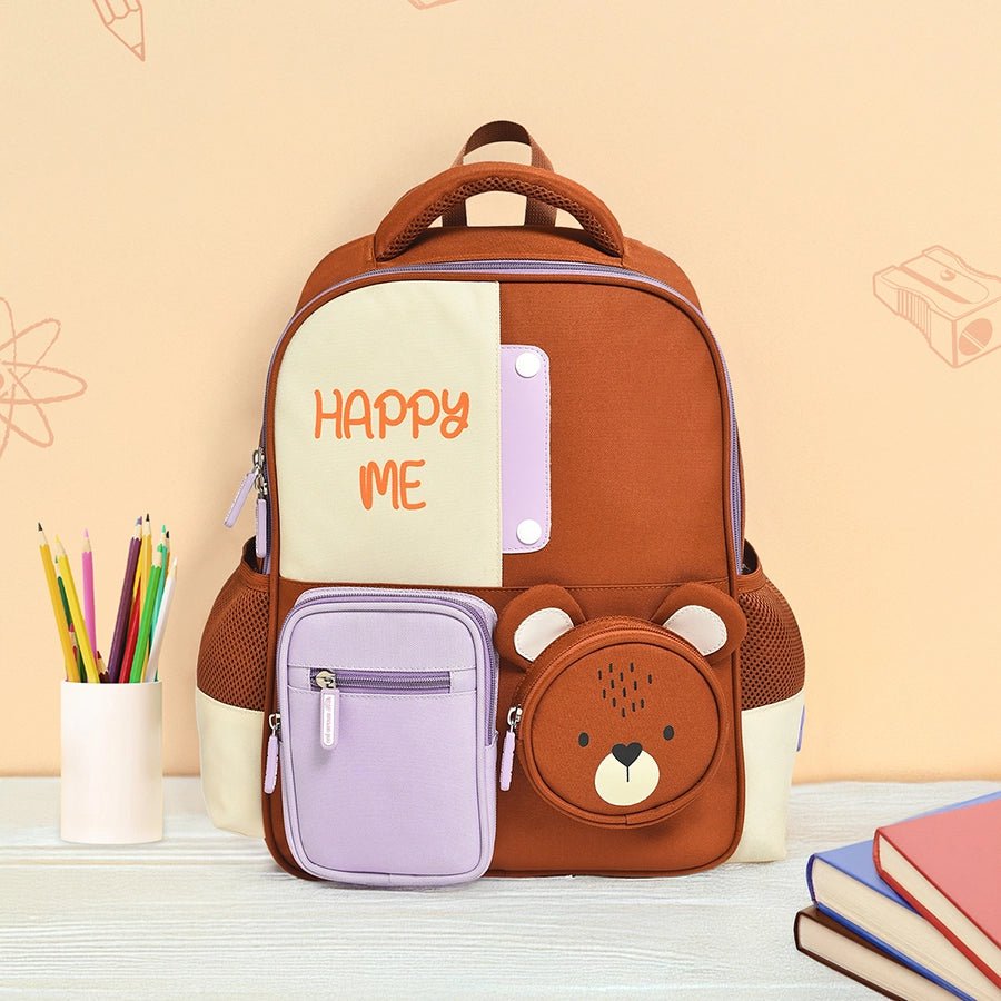 Neutral Love Caramel School Bag Backpack 3