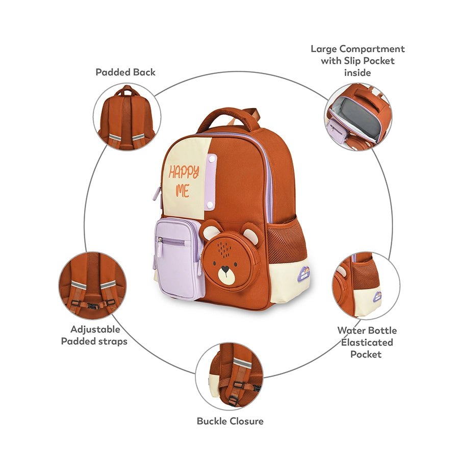 Neutral Love Caramel School Bag Backpack 5