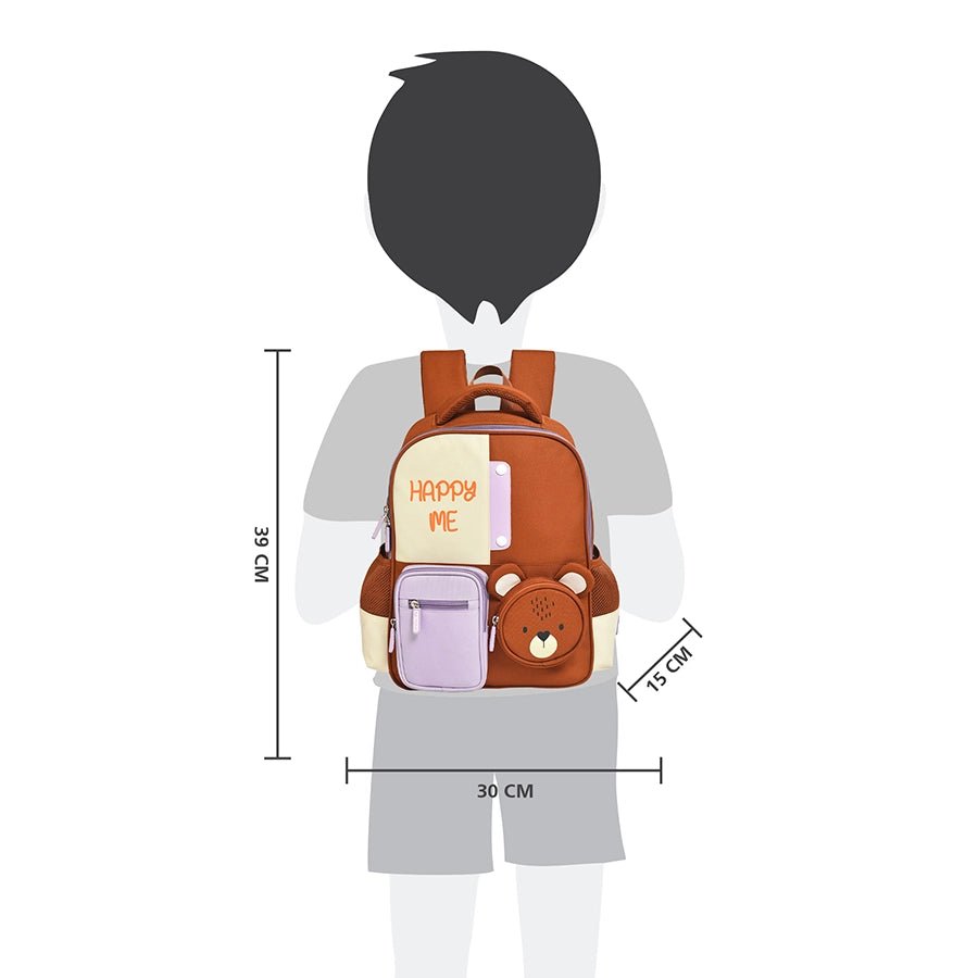 Neutral Love Caramel School Bag Backpack 4