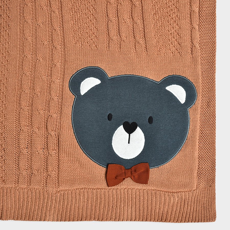 Neutral Love Knitted Bear Blanket Blanket 10