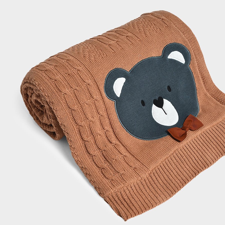 Neutral Love Knitted Bear Blanket Blanket 7