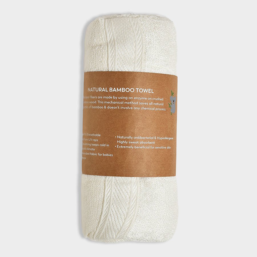 Neutral Love Natural Bamboo Towel White Towel 5