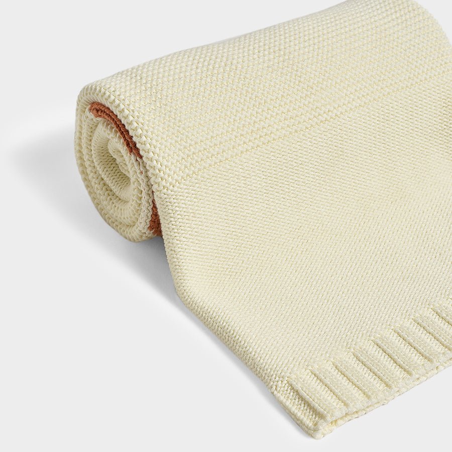 Neutral Love Pearl Knitted Blanket Blanket 9