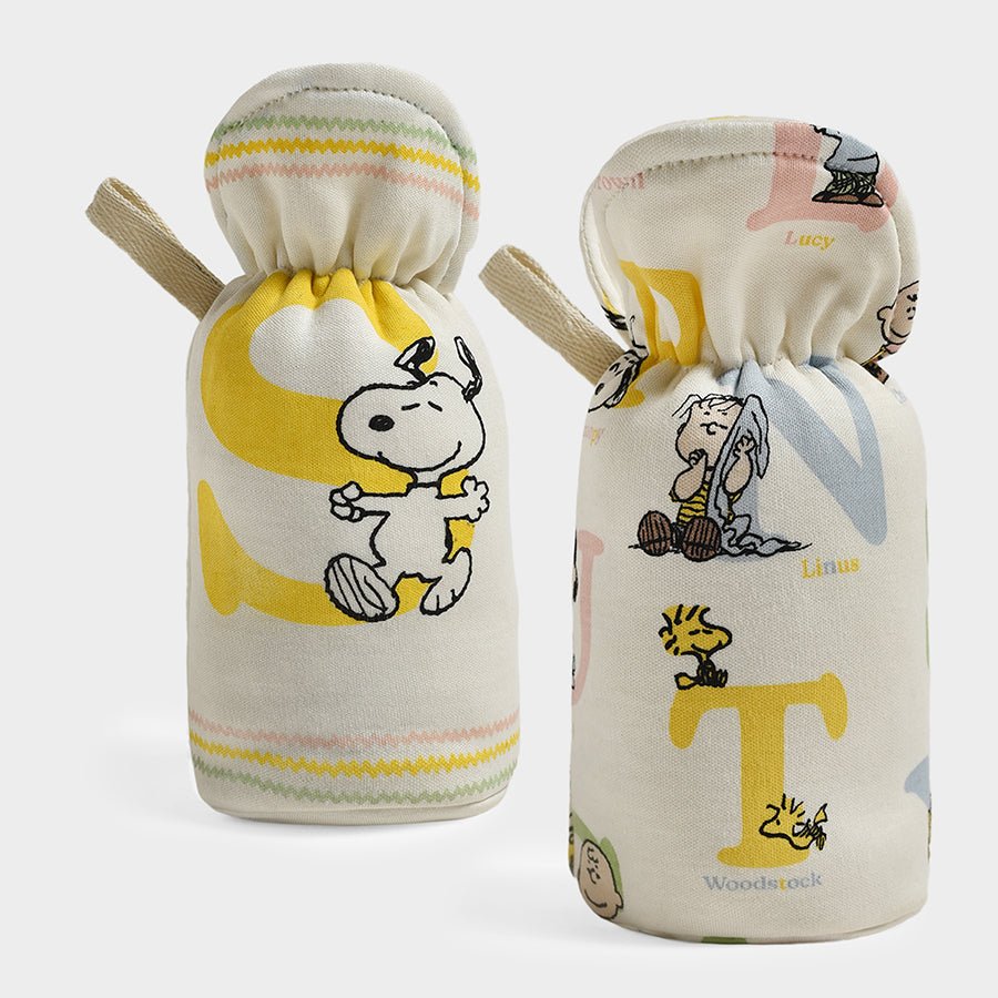 Peanuts™ Ivory Bottle Cover Pack of 2 Bottle Cover 1