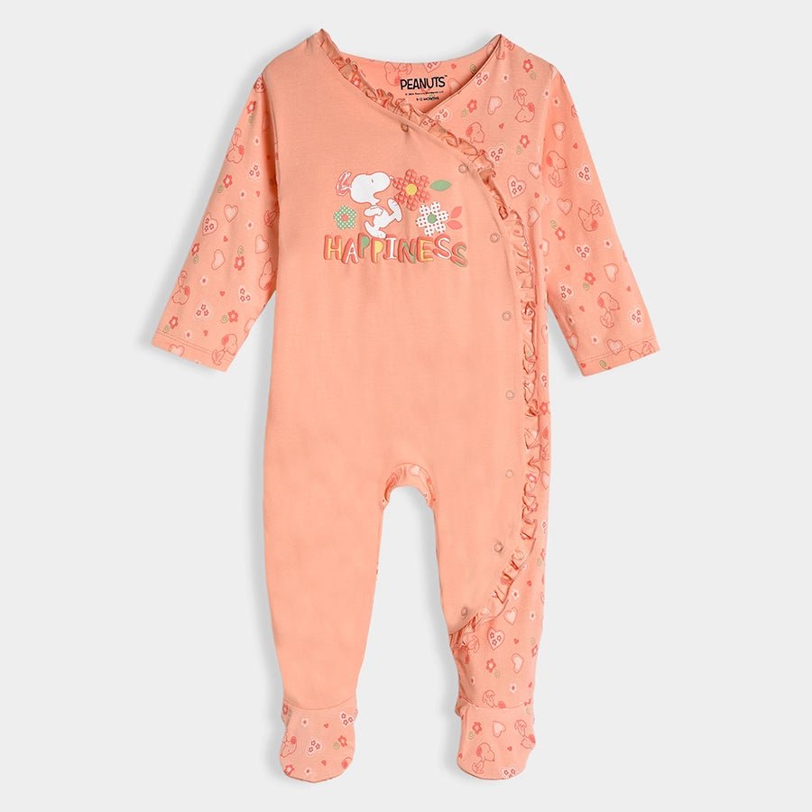 Peanuts™ Peach Printed Sleep Suit Sleep Suit 2