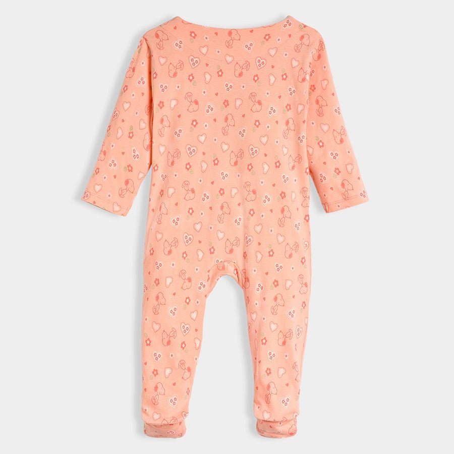 Peanuts™ Peach Printed Sleep Suit Sleep Suit 3