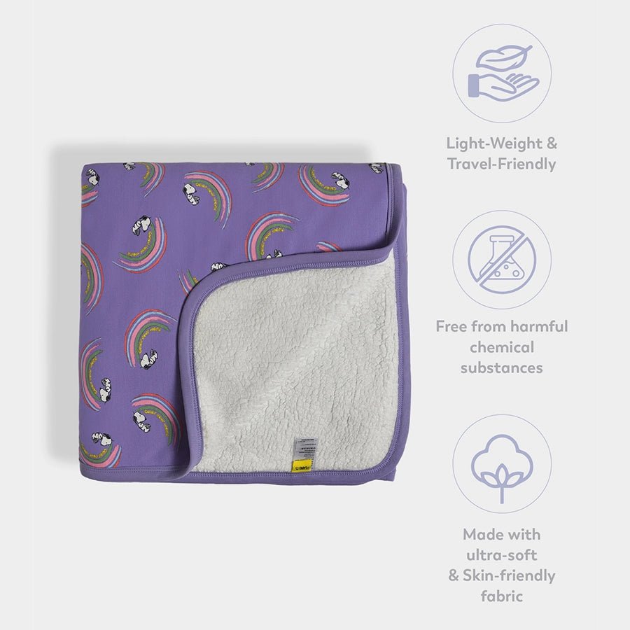 Peanuts™ Snoopy Noah Sherpa Blanket Purple Blanket 4