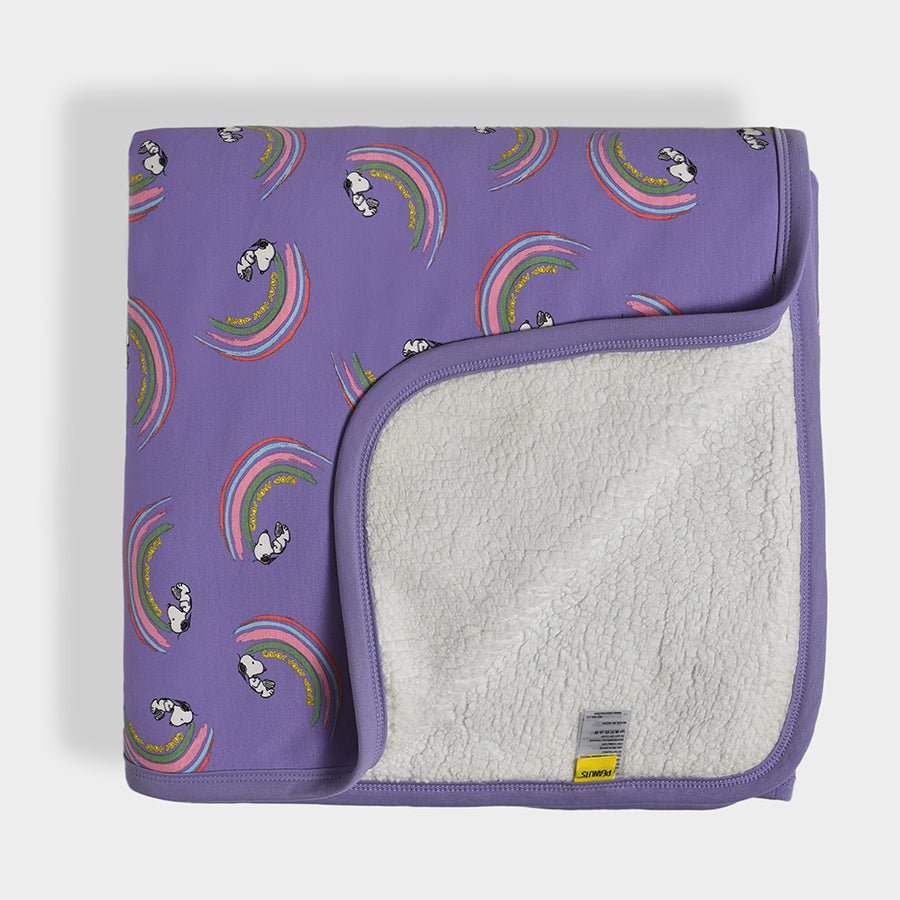 Peanuts™ Snoopy Noah Sherpa Blanket Purple Blanket 1