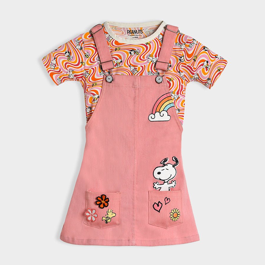 Peanuts™ Snoopy Pinafore Pink Dress Dress 2