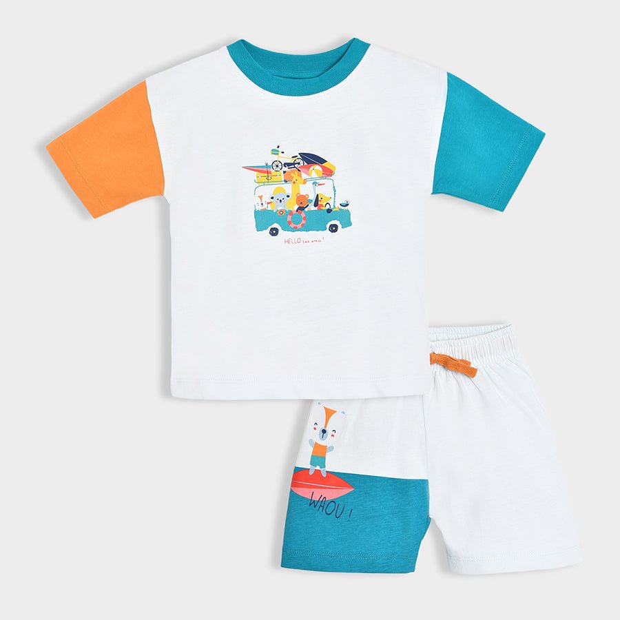 Petite Adventure Printed T-Shirt & Shorts Set T-Shirt - Short SET 1