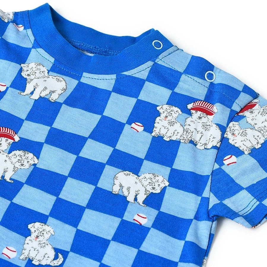 Playful Checker T-Shirt & Shorts Set Clothing Set 6