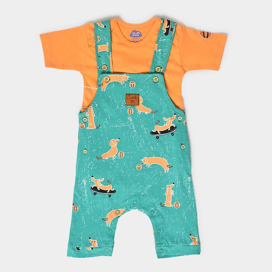 Playful Dungaree with Romper set for Babies Dungaree Set 1